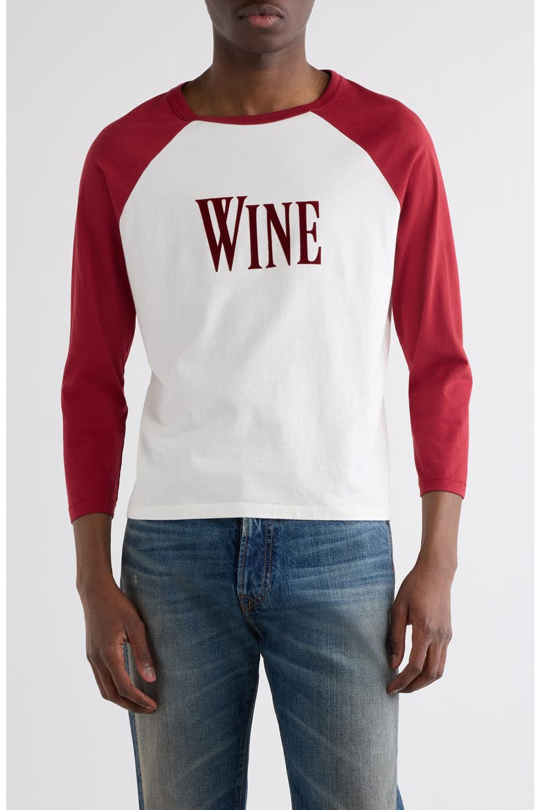Eigne U Wine Graphic T-Shirt, Main, color, BURGUNDY/ WHITE