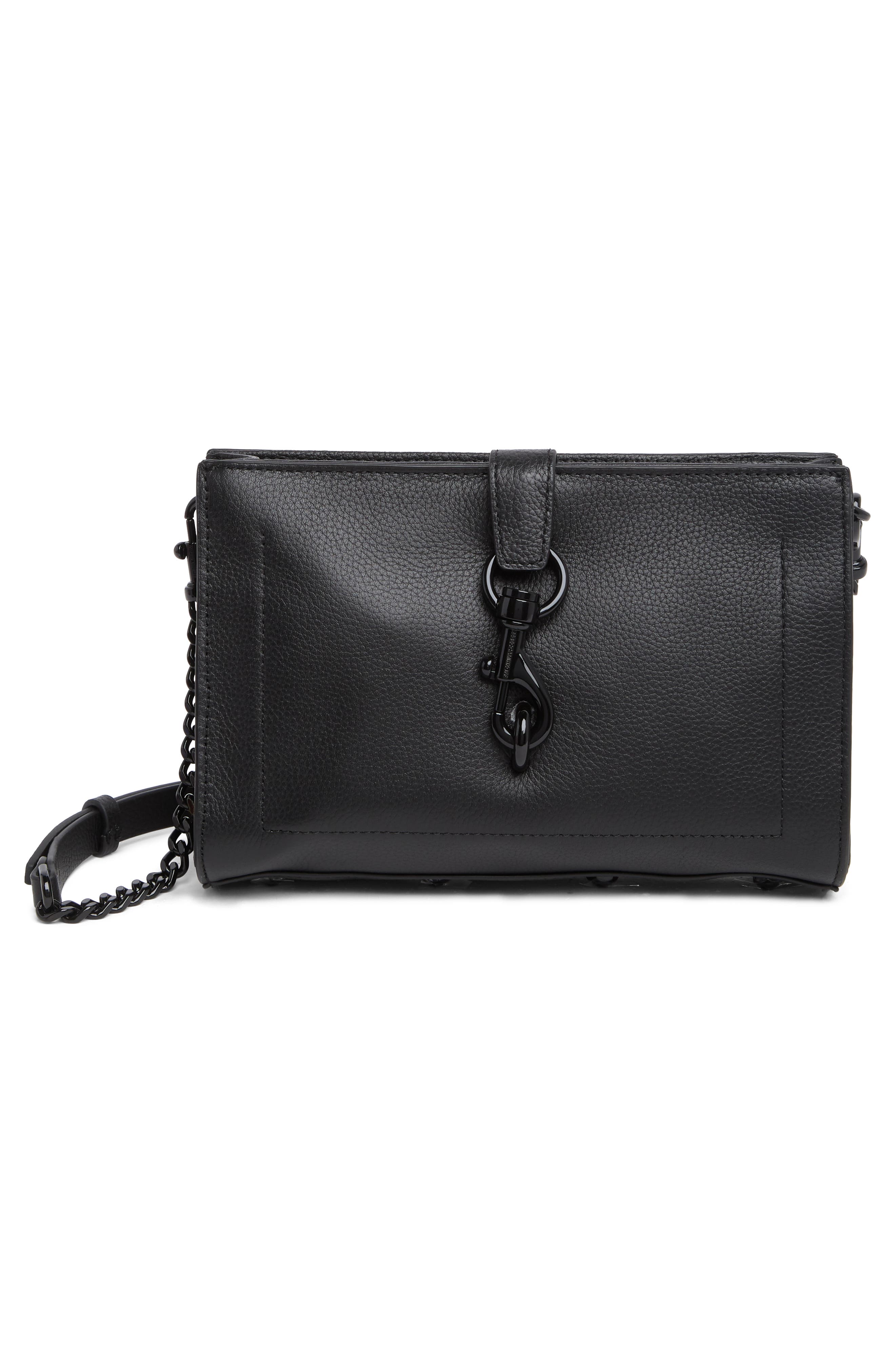 Rebecca Minkoff Rider Leather Crossbody Bag, Main, color, 