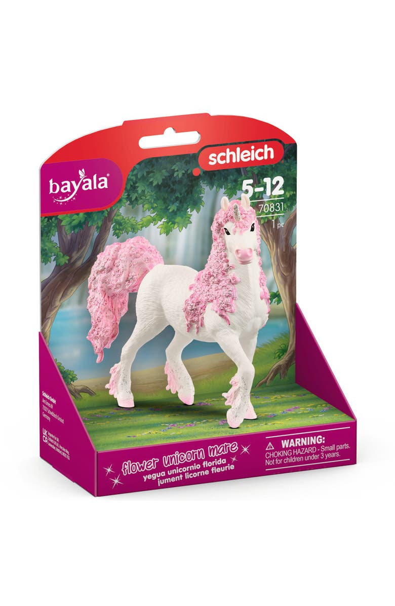 Schleich Bayala Flower Unicorn Mare 5.5 Inch Figurine, Alternate, color, Multicolored