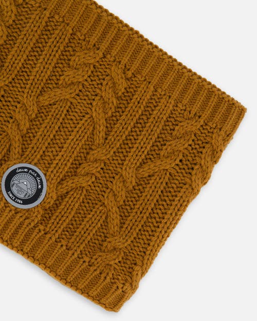 Deux Par Deux Lined Winter Neckwarmer In Brown
