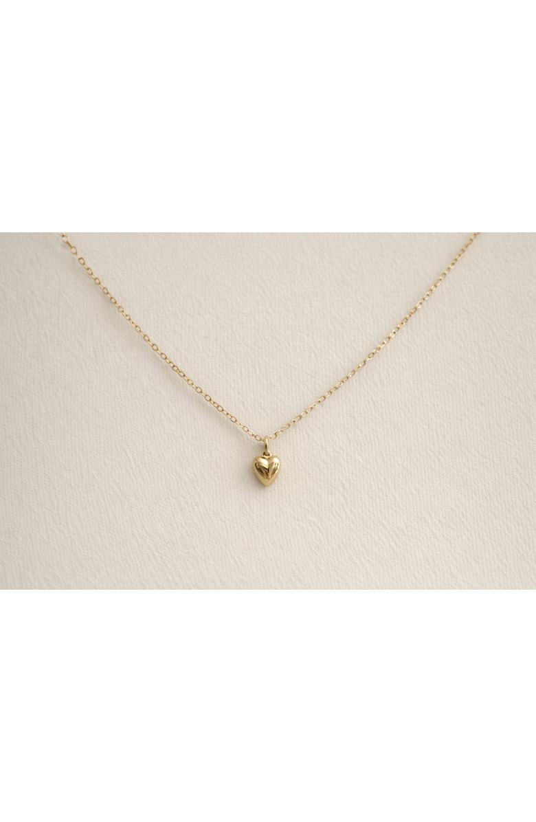 Sheena Marshall Jewelry Lou Puff Heart Necklace, Alternate, color, 14K Gold Fill - 18-20"