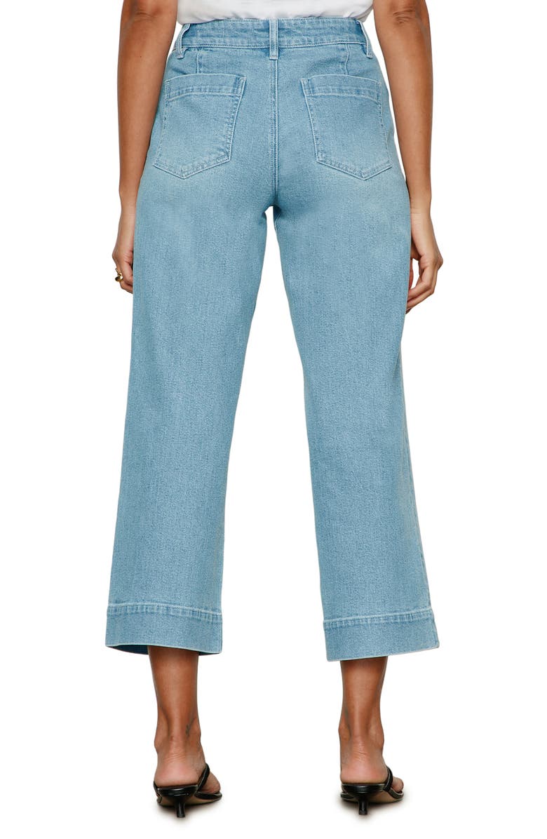 Sanctuary The Marine Patch Pocket Crop Wide Leg Jeans, Alternate, color, Dollface Blue