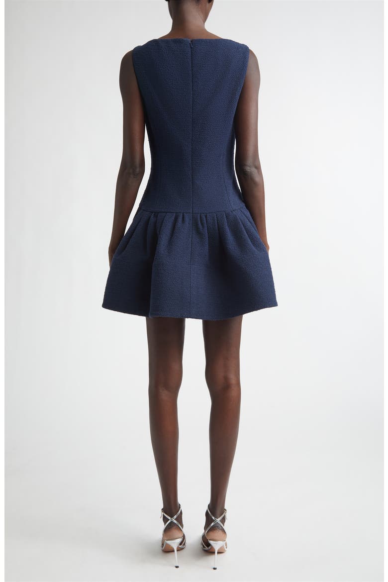 Bubble Hem Tweed Minidress, Alternate, color, NAVY