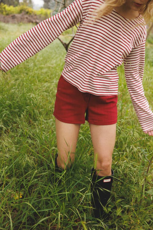 Vir Vita Camille Striped Top In Pink