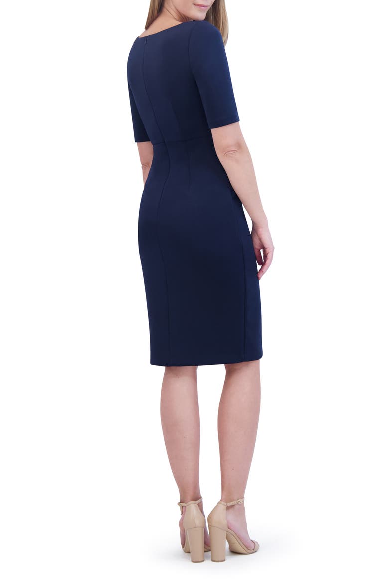 Waist Tuck Ruffle Skirt Scuba Dress, Alternate, color, NAVY