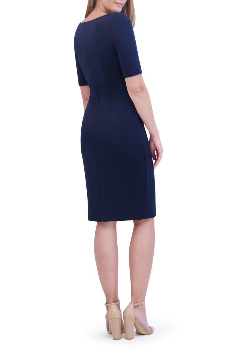 Vince Camuto Waist Tuck Ruffle Skirt Scuba Dress, Alternate, color, Navy