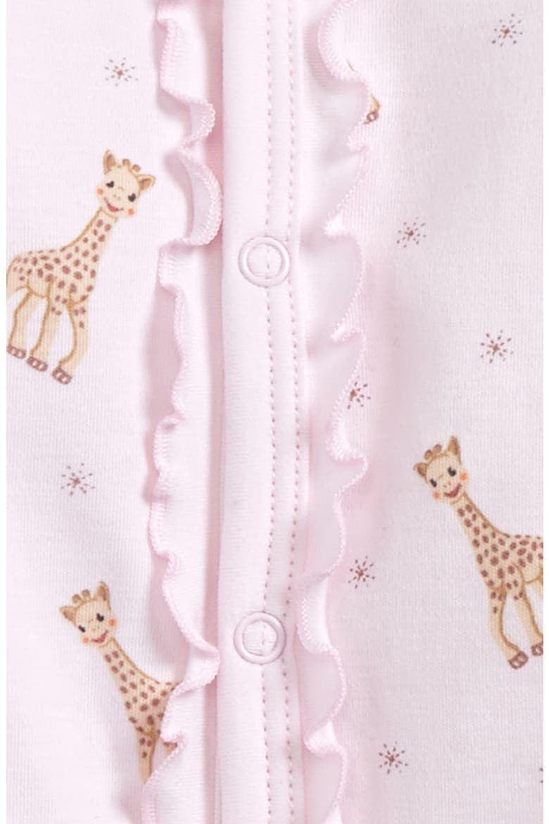 x Sophie la Girafe Print Footie, Alternate, color, PINK