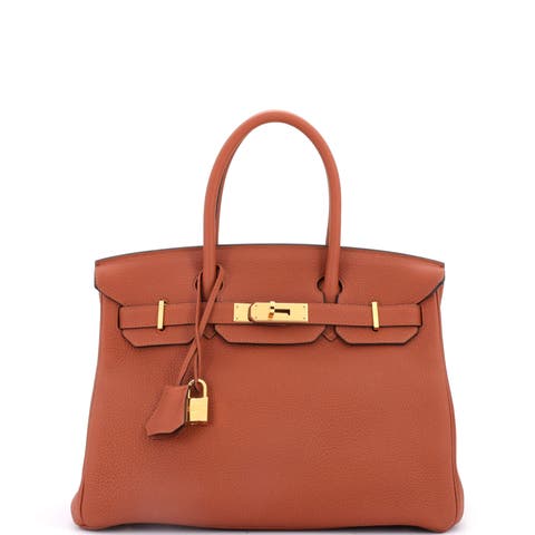 Birkin Handbag Brown Togo with Gold Hardware 30
