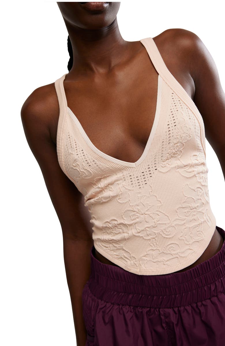 Free People Daydream Rib Racerback Tank, Alternate, color, Ballet Slipper