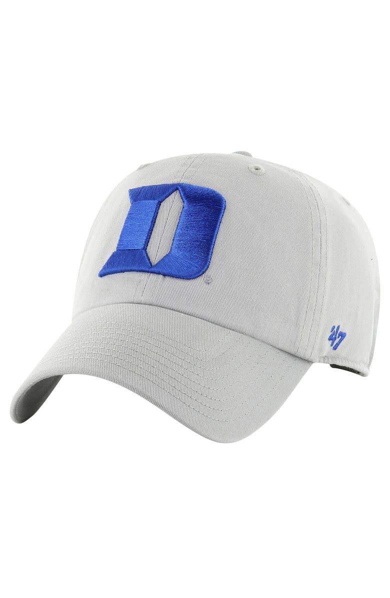 '47 Men's '47 Gray Duke Blue Devils Clean Up Adjustable Hat, Main, color, Gray