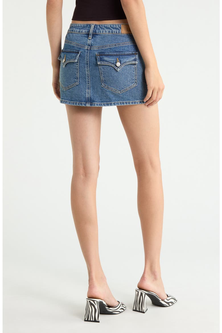 Piper Denim Miniskirt, Alternate, color, INDIGO
