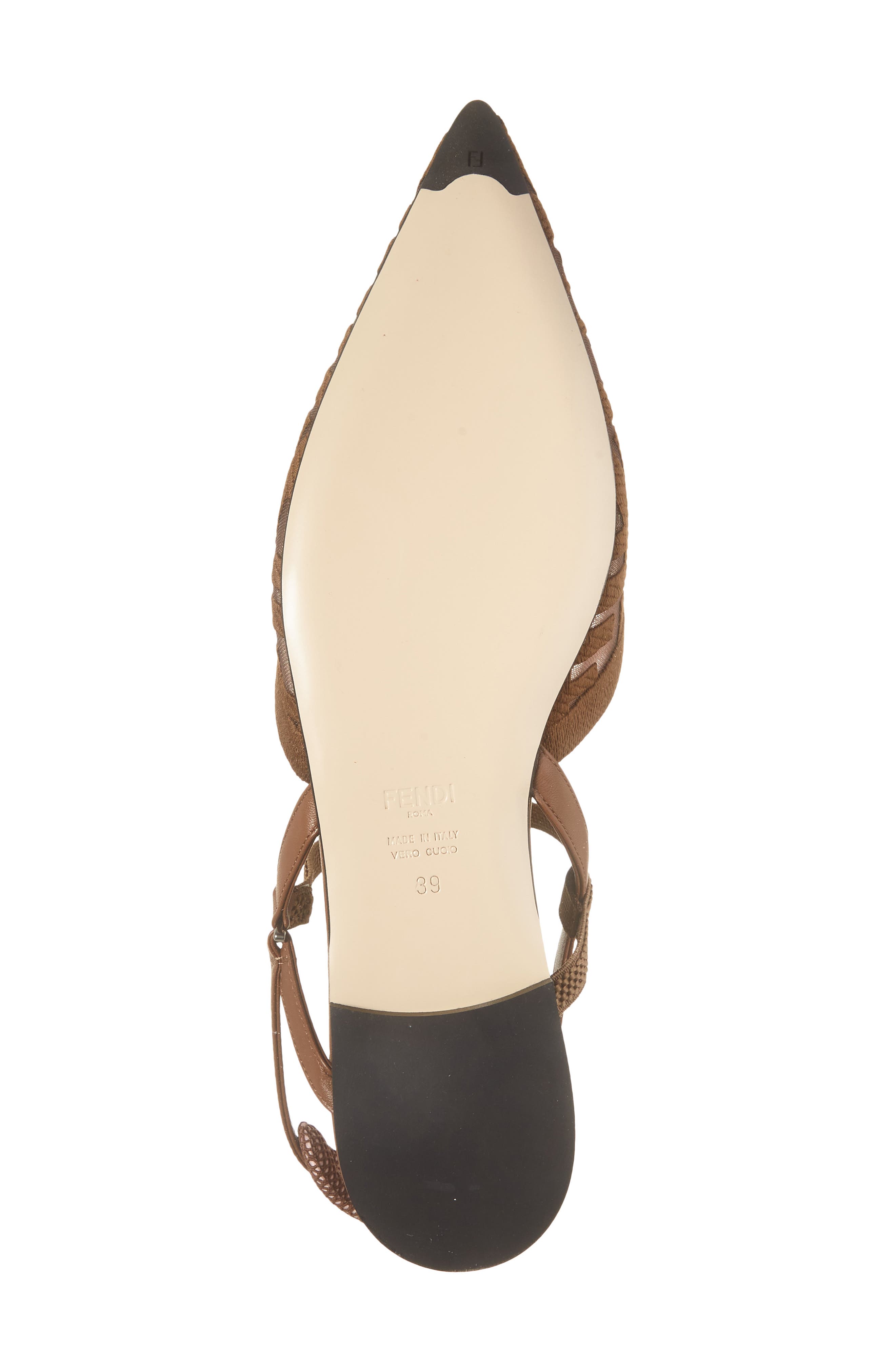 Colibrì Lite Pointed Toe Mesh Flat, Alternate, color, BROWN