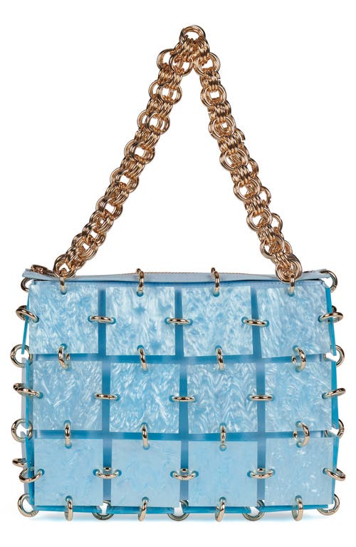 Jeffrey Campbell Les-filles Shoulder Bag In Light Blue Satin Combo