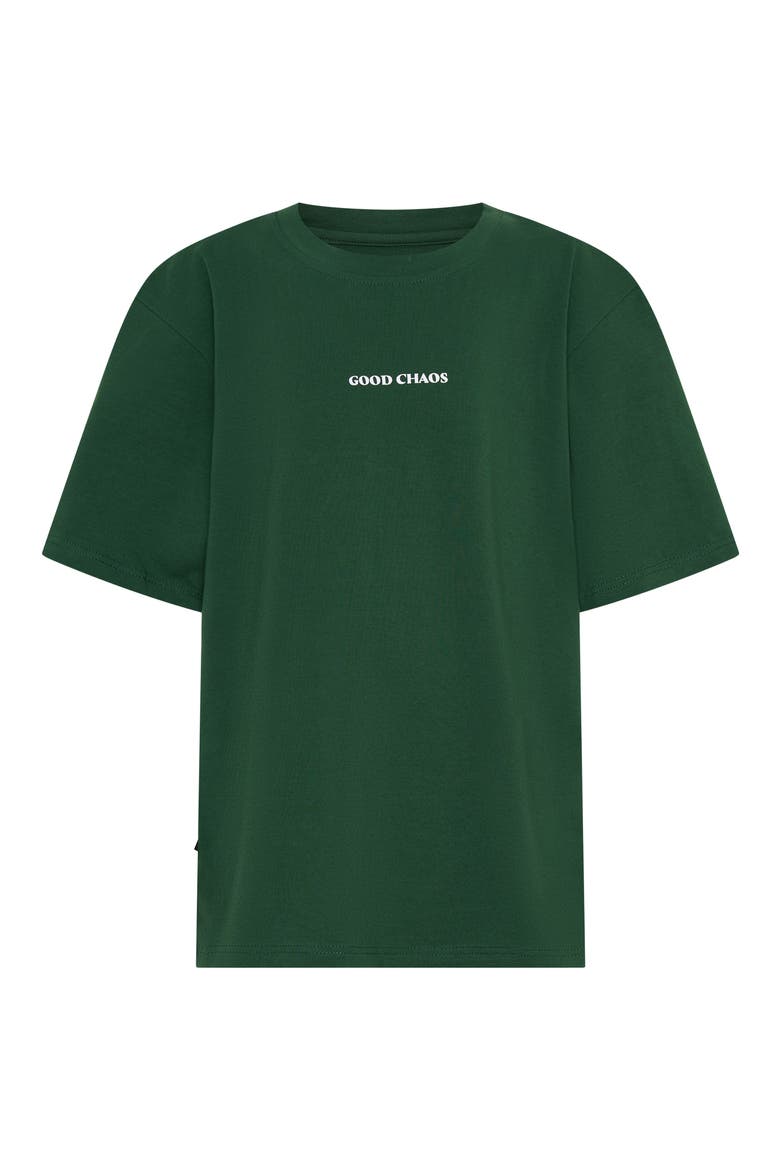 Kids' Good Chaos Stretch Cotton Graphic T-Shirt, Main, color, GREEN