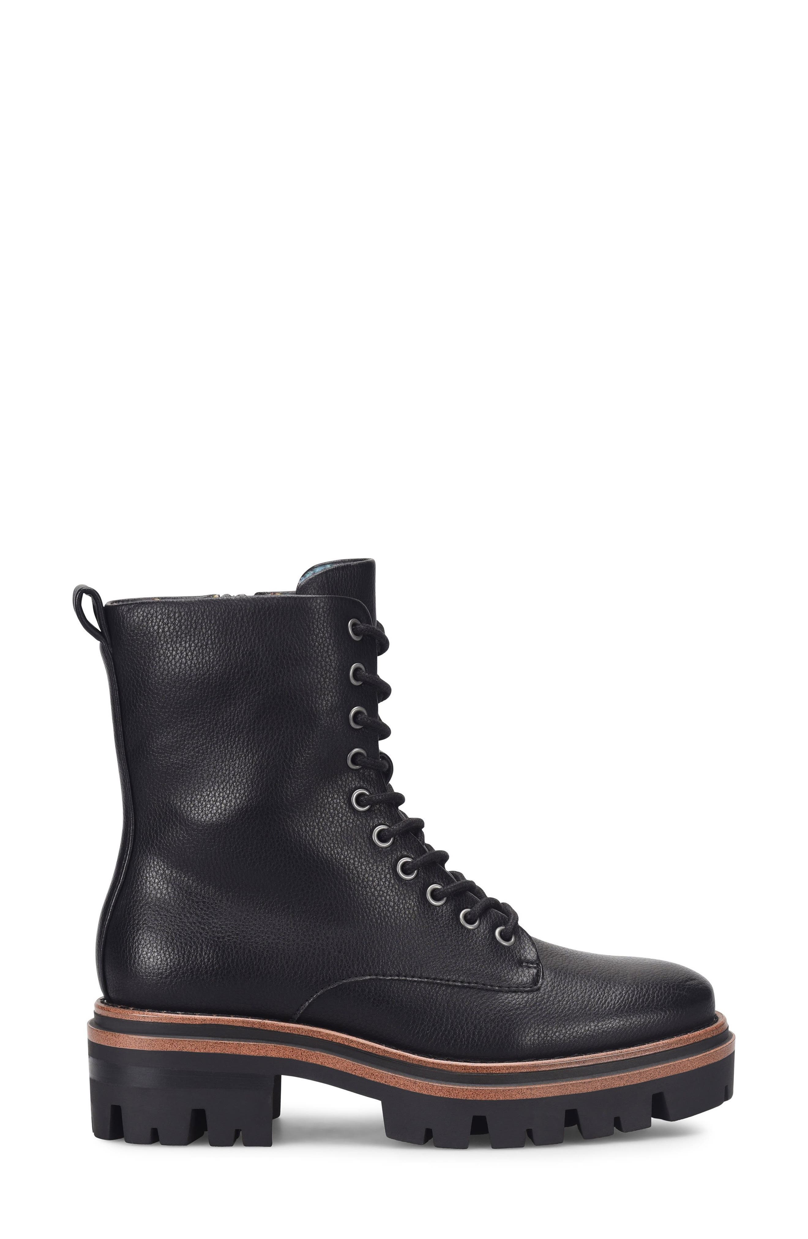 KORKS Vail Lug Sole Combat Boot, Alternate, color, Black