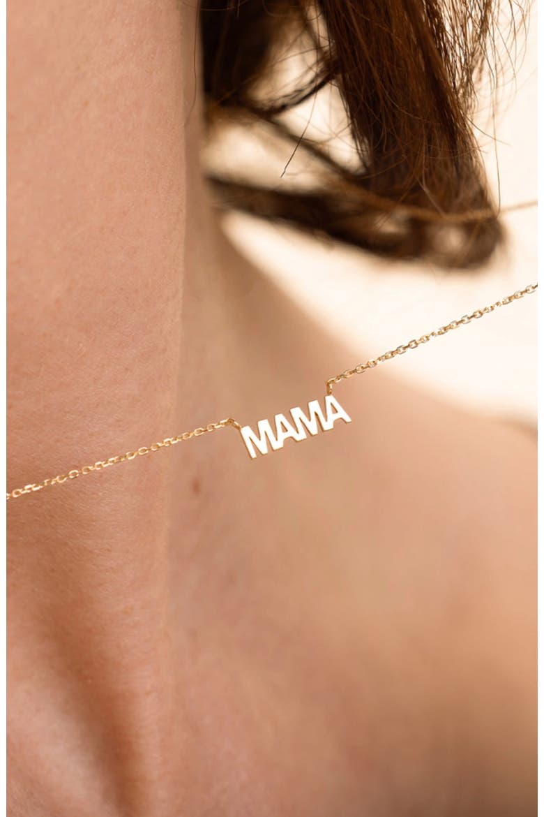 Solid Gold Mama Necklace, Alternate, color, 10k Solid Gold