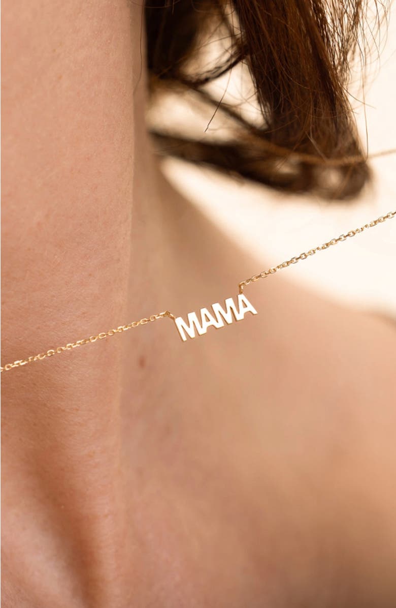 MADE BY MARY Solid Gold Mama Necklace, Alternate, color, 10K Solid Gold