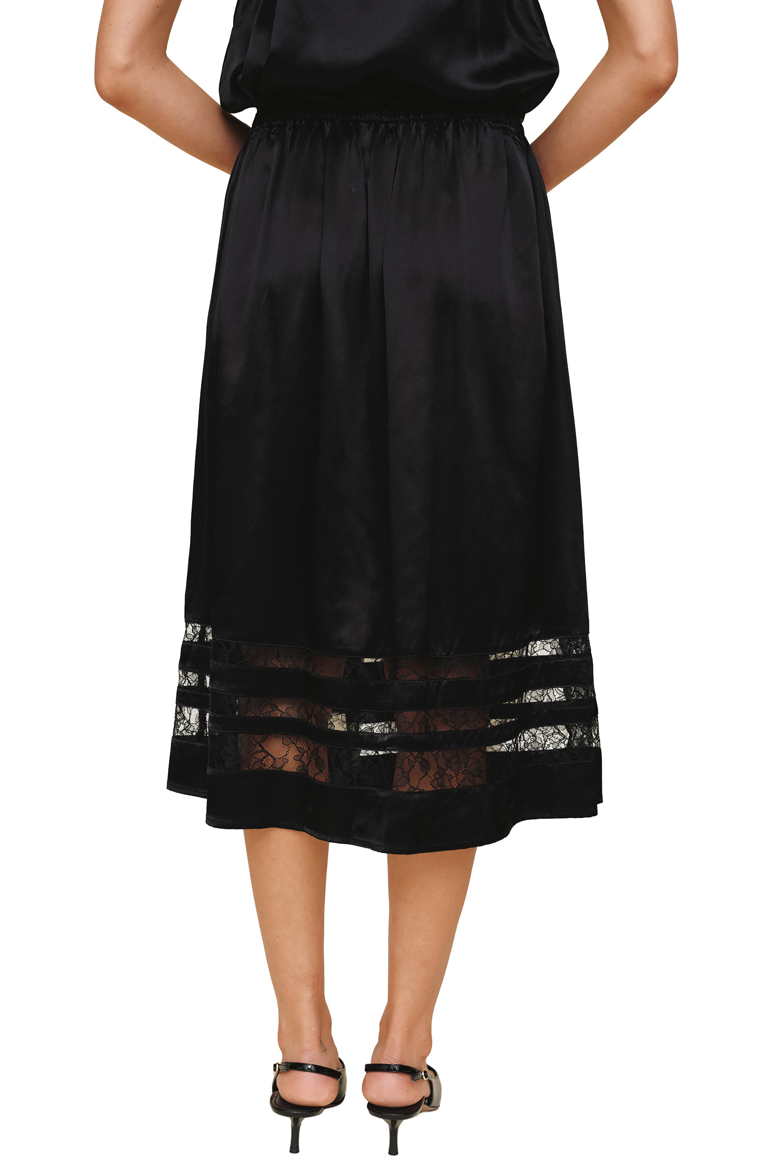 Bella Dahl Lace Inset Midi Skirt (Women) | Nordstromrack
