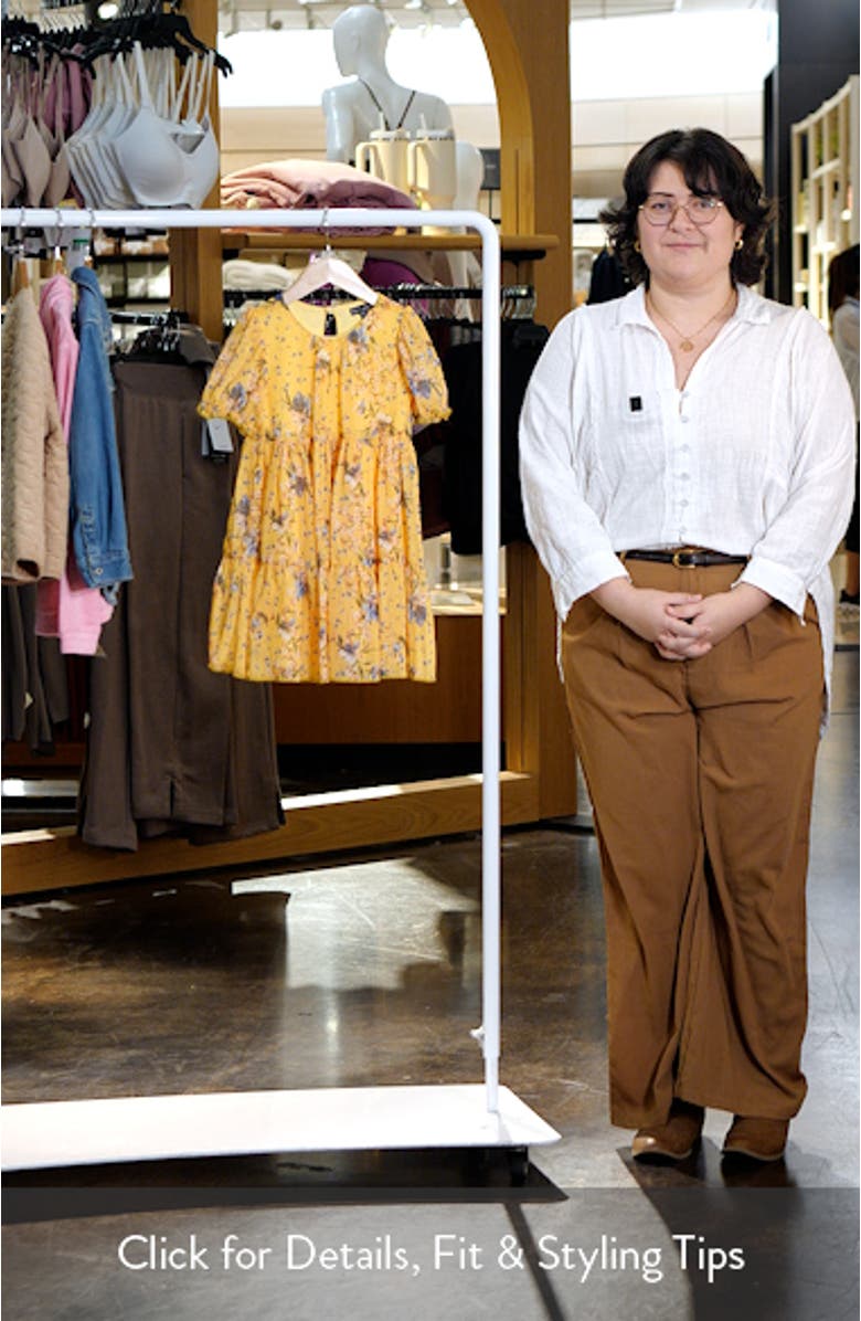 Kids' Puff Sleeve Tiered Chiffon Party Dress, sales video thumbnail