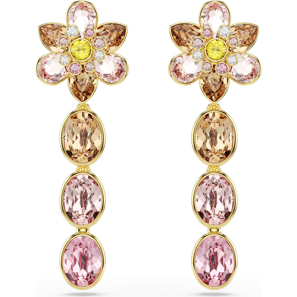 Swarovski Idyllia Flower Drop Earrings In Multi