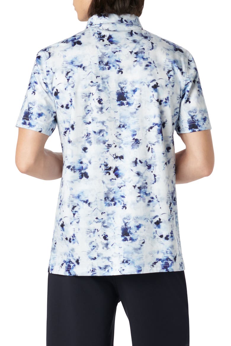 Hendrix Digital Watercolor Print Pima Cotton Polo, Alternate, color, CLASSIC BLUE