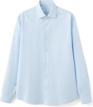 MANGO Slim Fit Stripe Cotton Button-Up Shirt