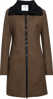 Courrèges High Collar Houndstooth Coat