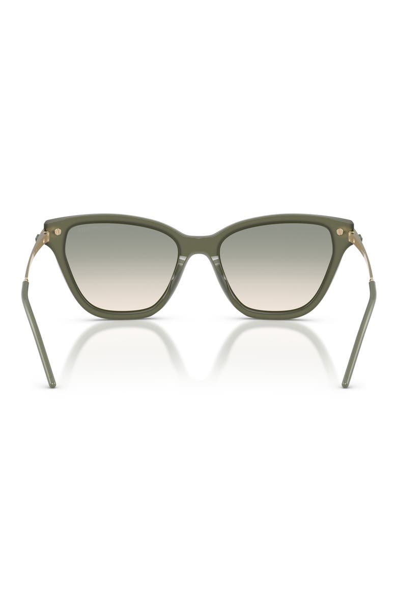 54mm Gradient Cat Eye Sunglasses, Alternate, color, OPAL GREEN / BROWN / GREEN