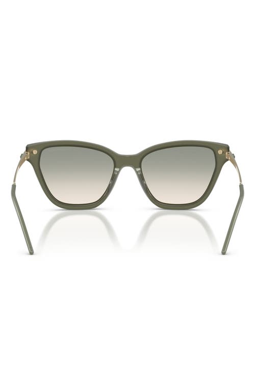 Emporio Armani 54mm Gradient Cat Eye Sunglasses In Green