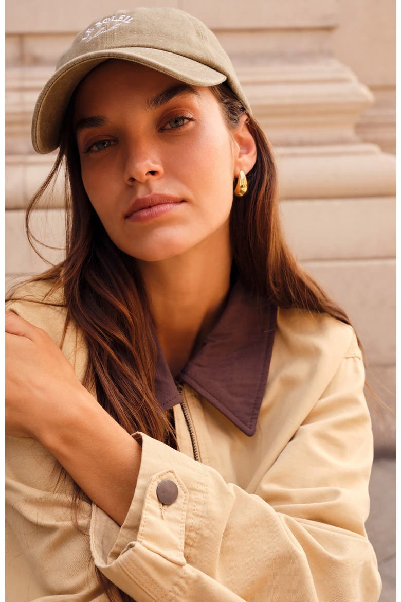 Embroidered Cap, Alternate, color, Taupe