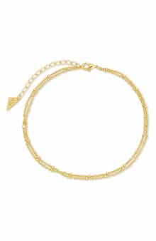 Sterling Forever Alison Layered Chain Anklet