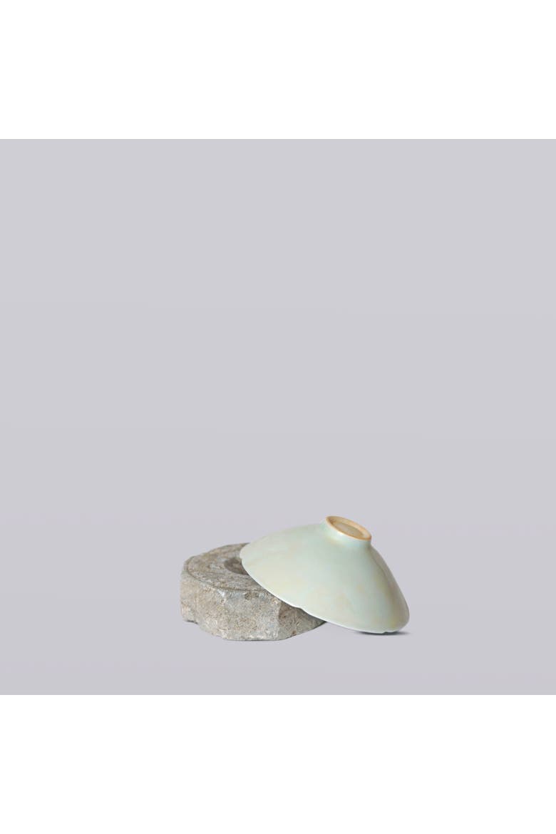 Porcelain Small Lotus Conical Bowl, Alternate, color, Green