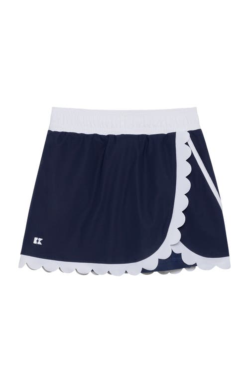 Courtside Kids Girls Scalloped Skort In Blue