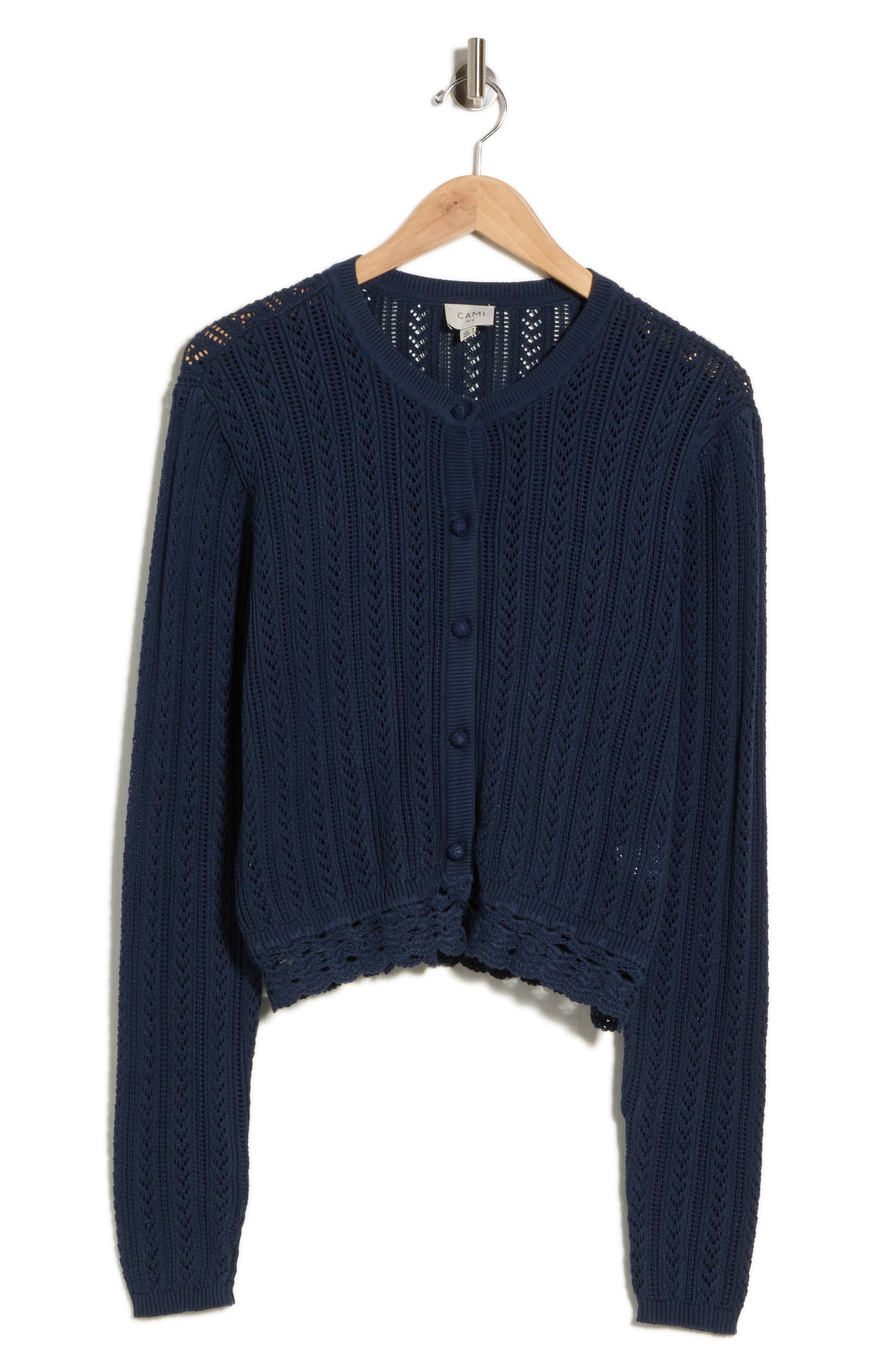 Lillibeth Pointelle Stitch Cotton Cardigan