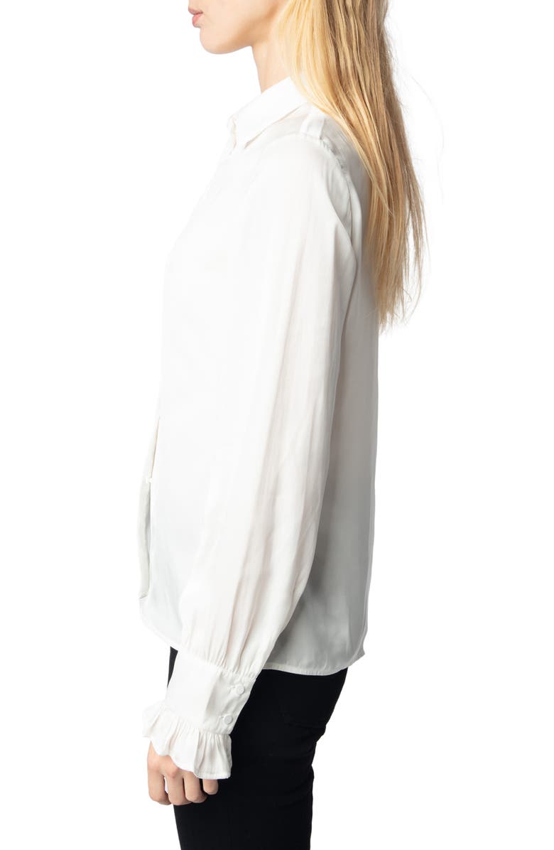 Zadig & Voltaire Thely Satin Shirt, Alternate, color,