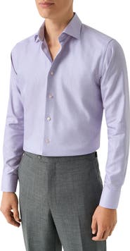Eton Slim Fit Semi Solid Dress Shirt