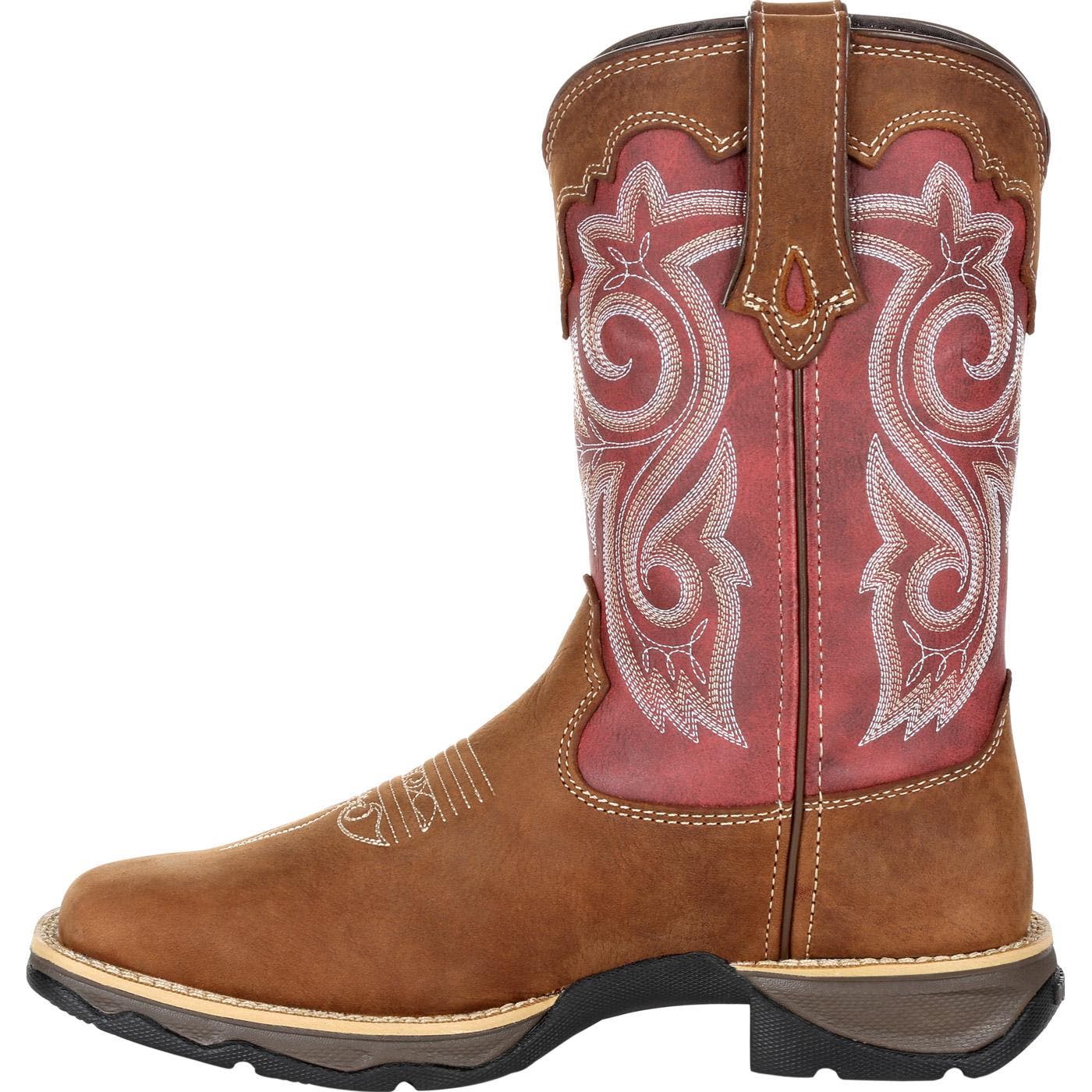 DURANGO Women
s Red Western Boot, Alternate, color, Briar Brown And Rusty Red