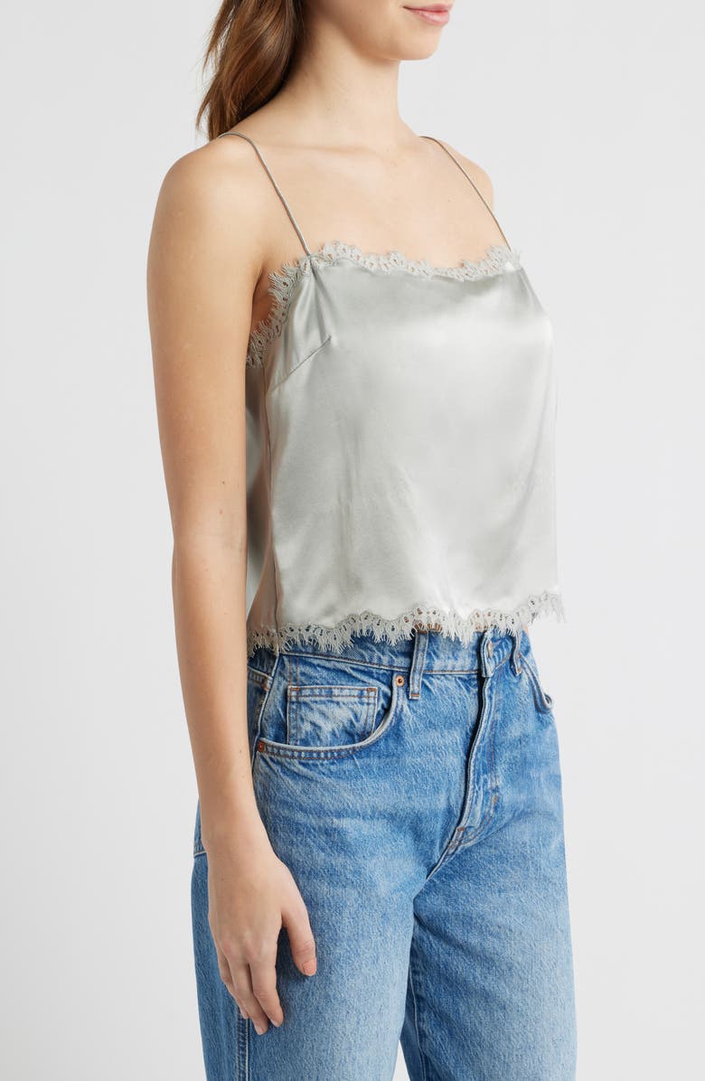DÔEN Loure Lace Camisole, Alternate, color, Eucalyptus