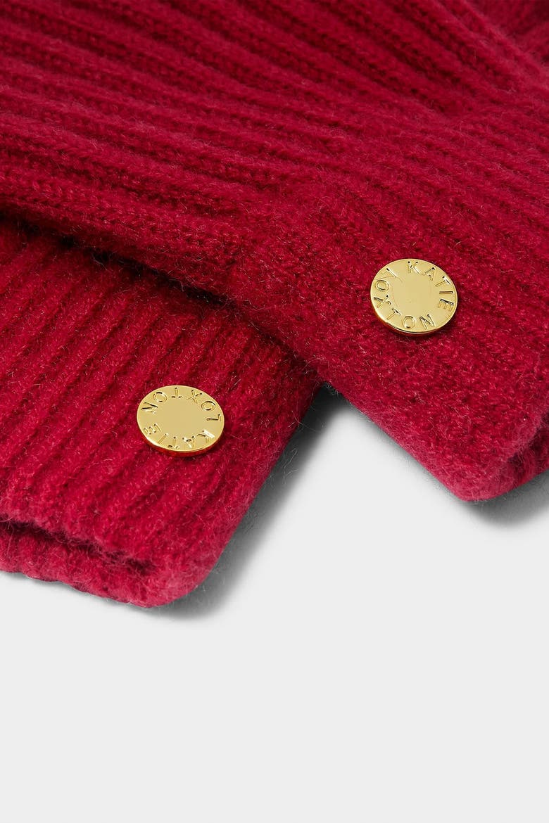 Knitted Gloves, Alternate, color, RED