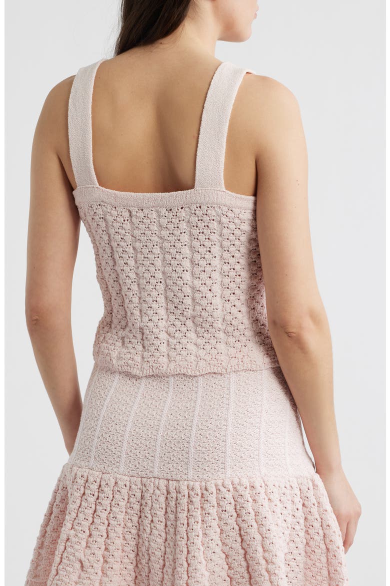 Capri Crop Pointelle Top, Alternate, color, PINK