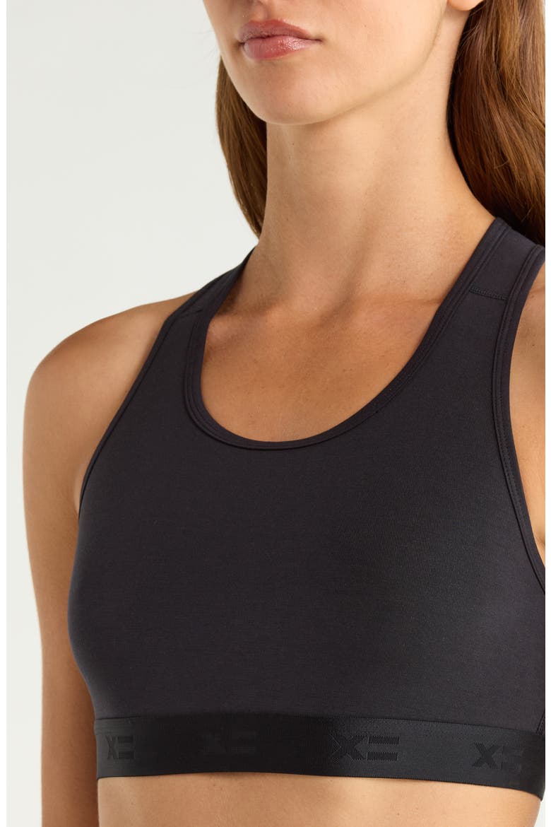 Racerback Soft Bra, Alternate, color, BLACK