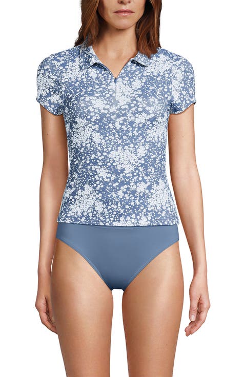 Short Sleeve Pique Johnny Collar UPF 50 Rash Guard