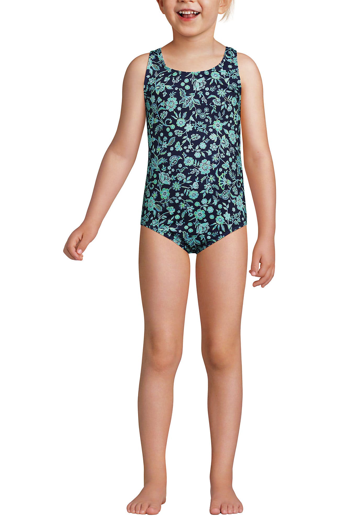 Navy/Lime Jade Ornate Floral