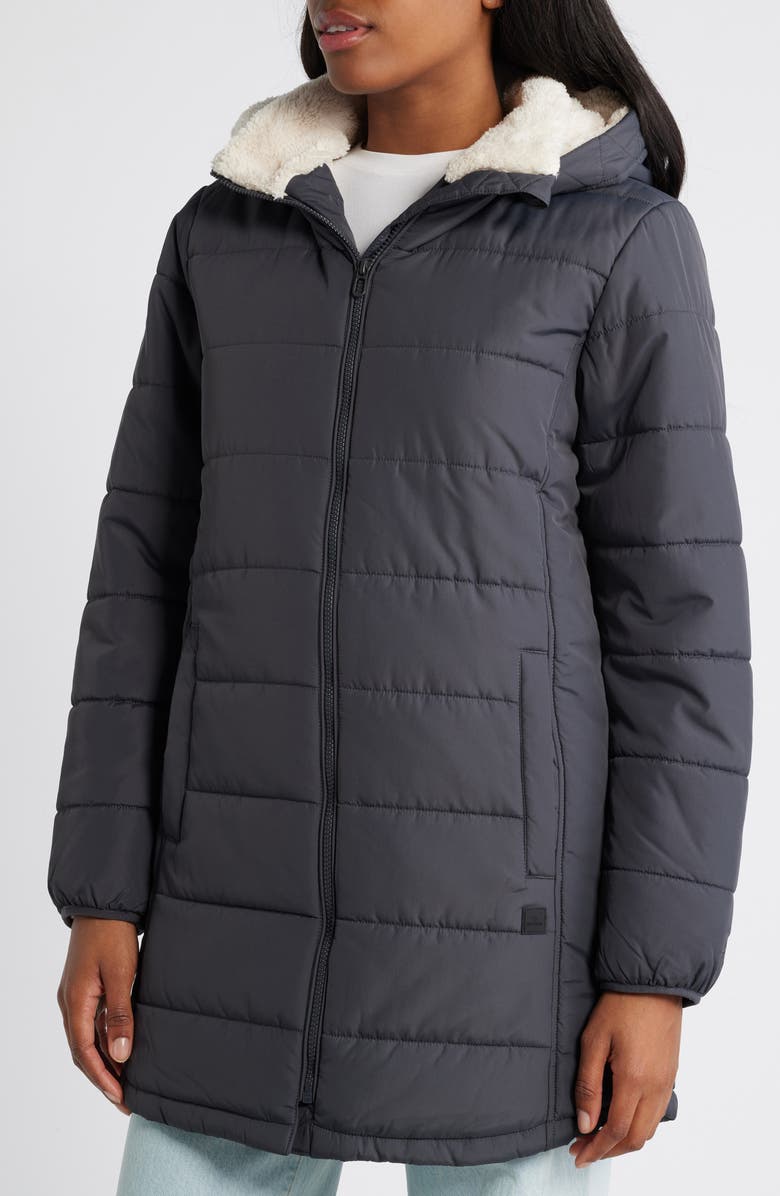Rip Curl Anti-Series Anoeta Water Repellent Longline Quilted Coat, Alternate, color, 