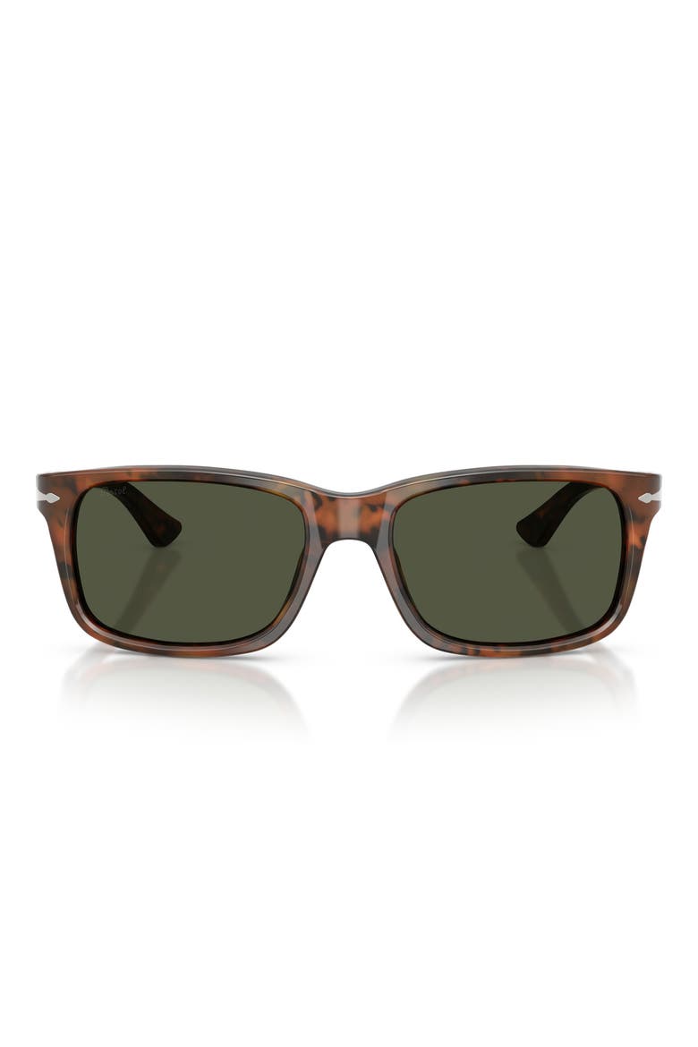 58mm Rectangular Sunglasses, Main, color, CAFFE/ GREEN