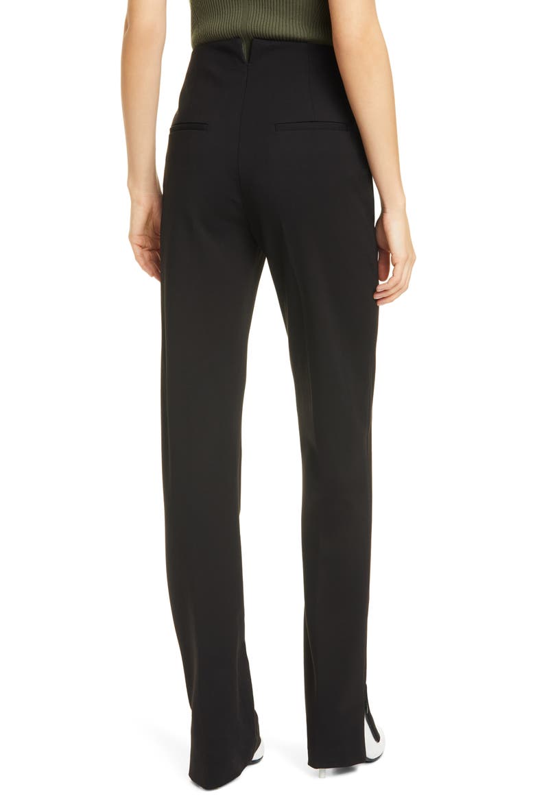 Jess Zip Hem Pants, Alternate, color, BLACK