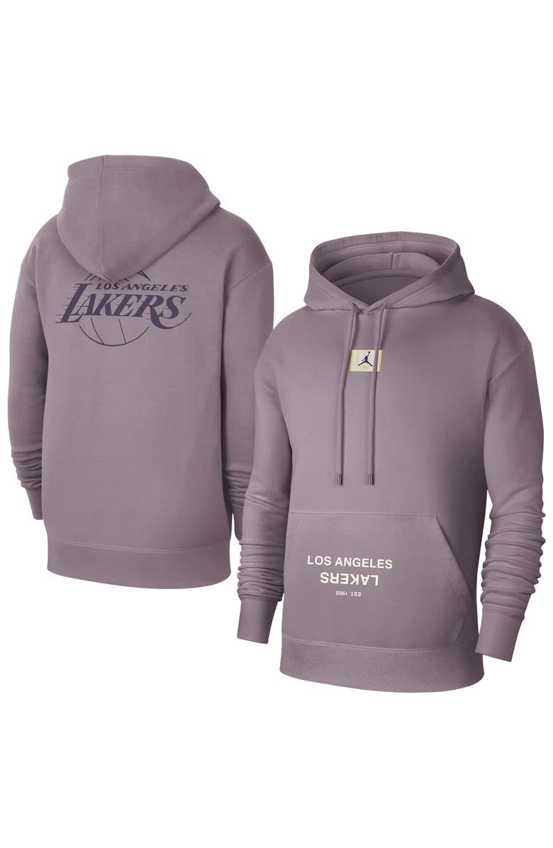 Jordan Brand Men's Jordan Brand Purple Los Angeles Lakers Courtside Statement Edition Pullover Hoodie, Main, color, 
