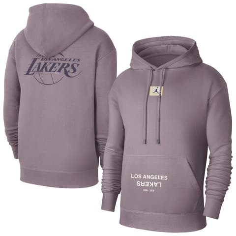 Men's Jordan Brand Purple Los Angeles Lakers Courtside Statement Edition Pullover Hoodie