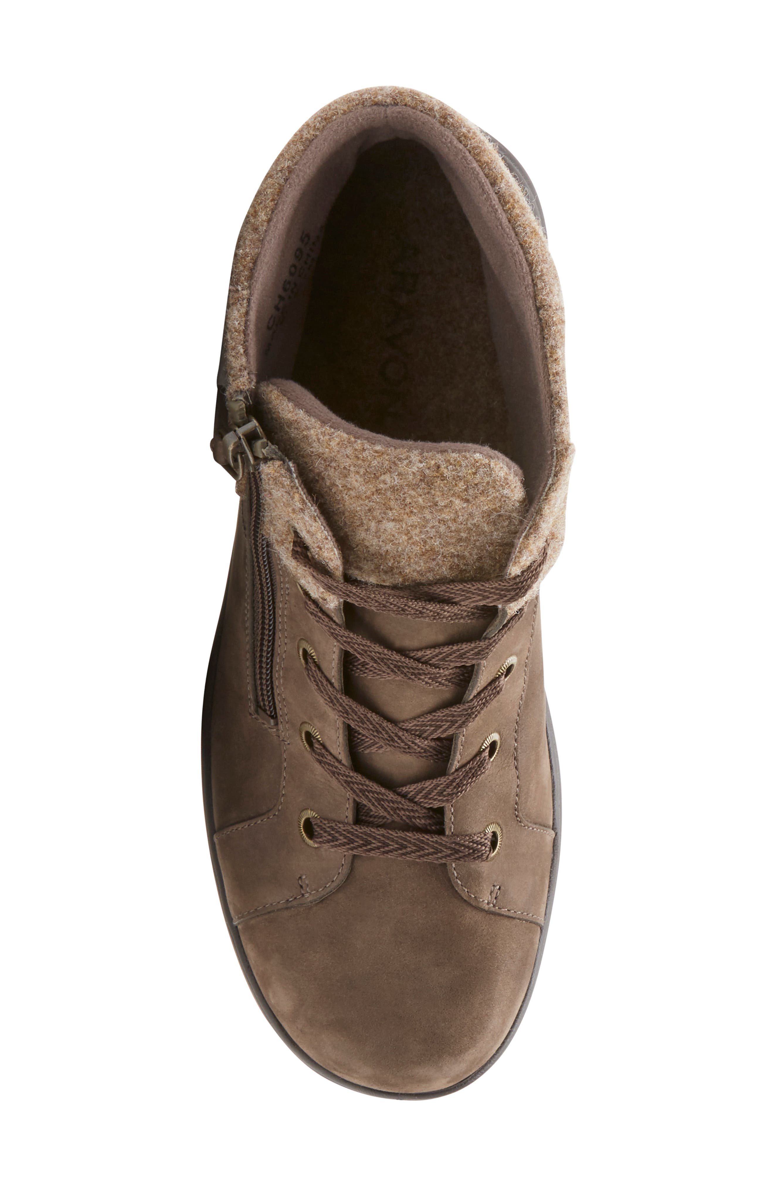 Waterproof Bootie, Alternate, color, BROWN NUBUCK LEATHER
