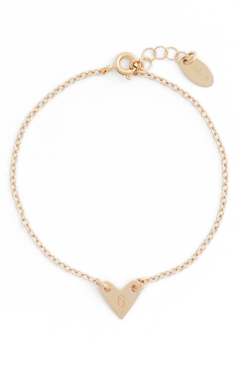 Initial Heart Bracelet